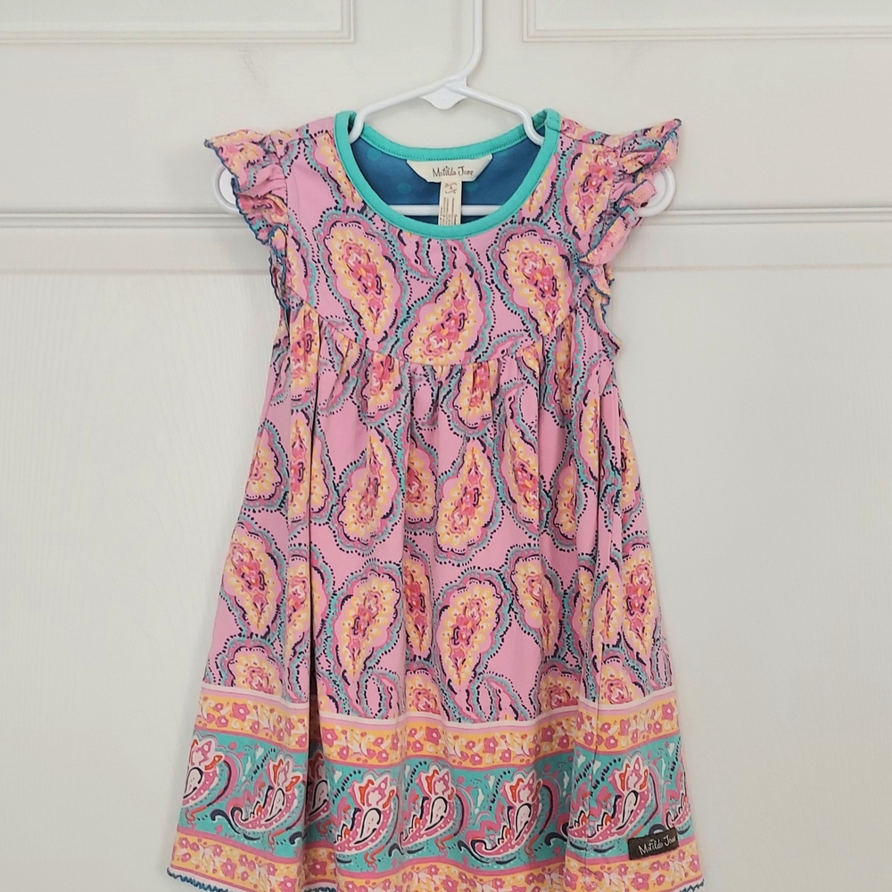 Matilda Jane Pink Paisley Kids Dress Sz. 4